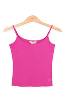 Spaghetti top -rib cotton -front