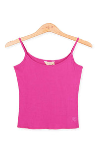 Spaghetti top -rib cotton -front