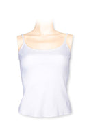 Spaghetti top -rib cotton -white