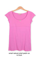 Tee scoop neck with decorative shells- cut & sew