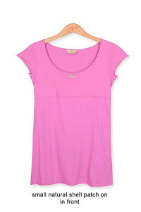 Tee scoop neck with decorative shells- cut & sew