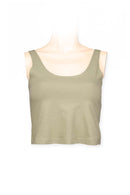 crop top cotton-spandex- khaki green