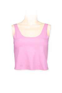 crop top cotton-spandex- light pink
