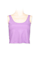 crop top cotton-spandex- lilac