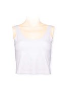 crop top cotton-spandex- white