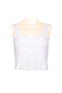 crop top cotton-spandex- white