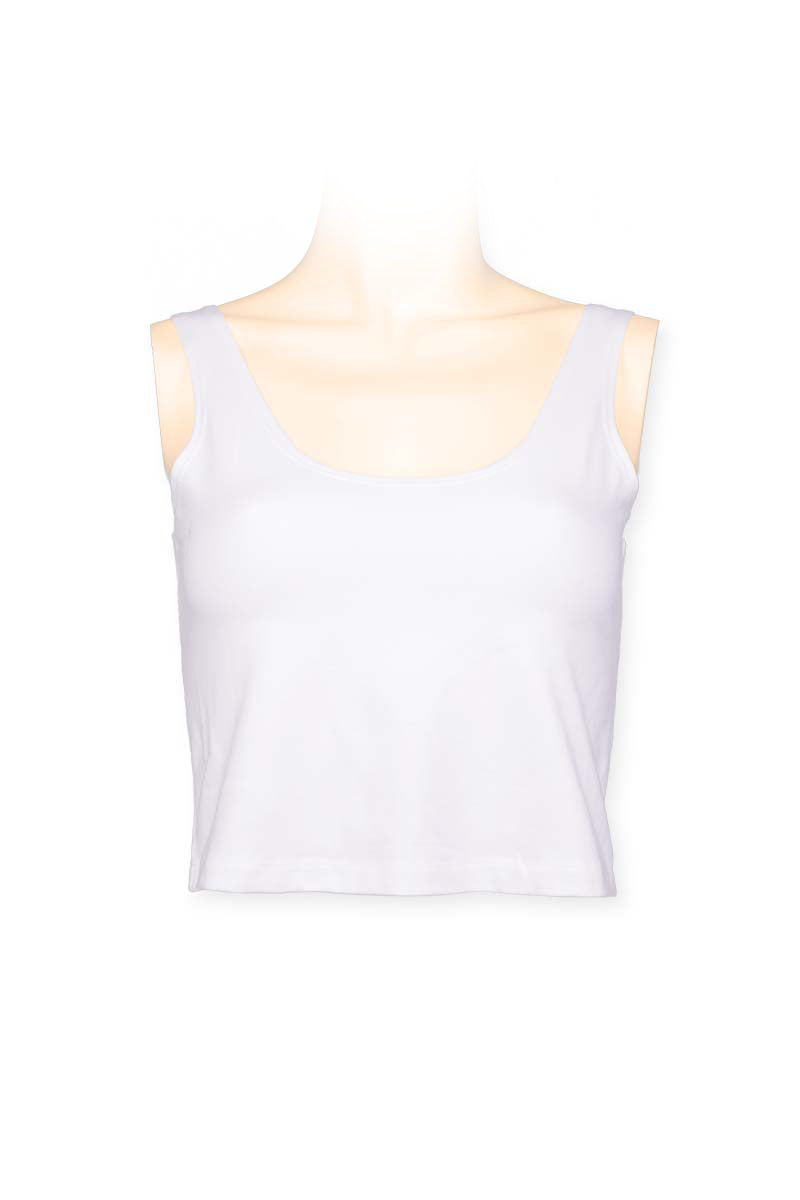 crop top cotton-spandex- white