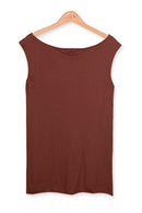 Fancy sleeveless Tee - hip long- back