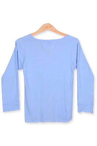 T-Shirt long sleeves- Light Blue- Back view
