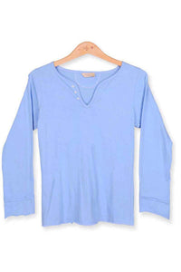 T-Shirt long sleeves- Light Blue- Front view