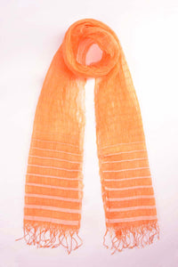 Fancy organza stole - orange colourway