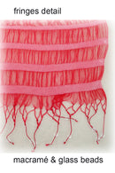 Fancy organza stole -fringes detail-