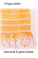 Fancy organza stole -fringe with beads