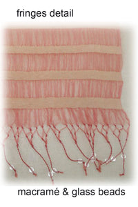 fringes detail - silk stole
