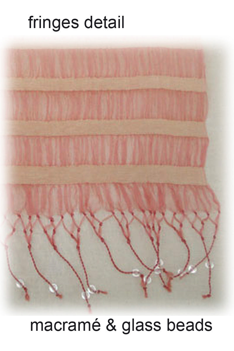 fringes detail - silk stole
