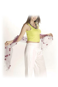 Stole Organza Patch on Flowers