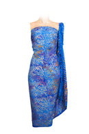 Wrap around Sarong Pagne Pareo Rayon Batik Blue
