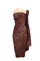 Wrap around Sarong Pagne Pareo Rayon Batik Brown
