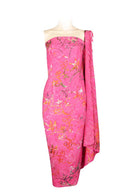 Wrap around Sarong Pagne Pareo Rayon Batik Pink
