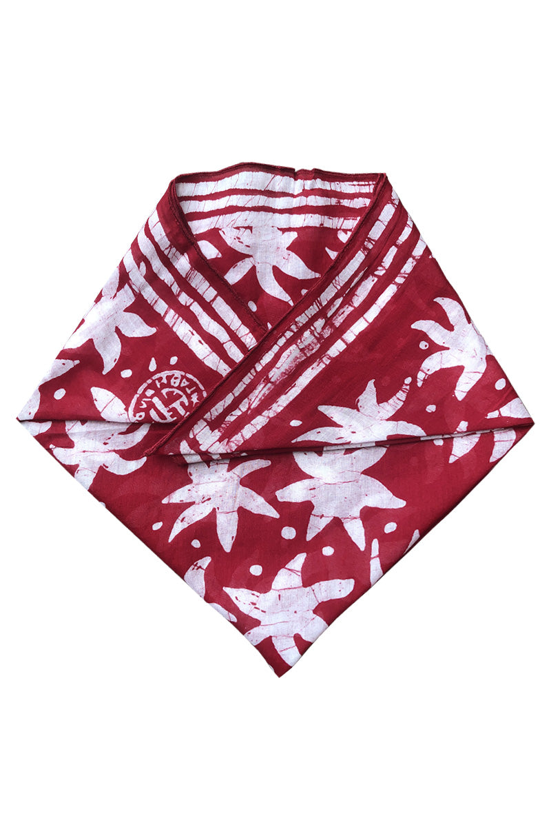 DEEP RED & WHITE PALM