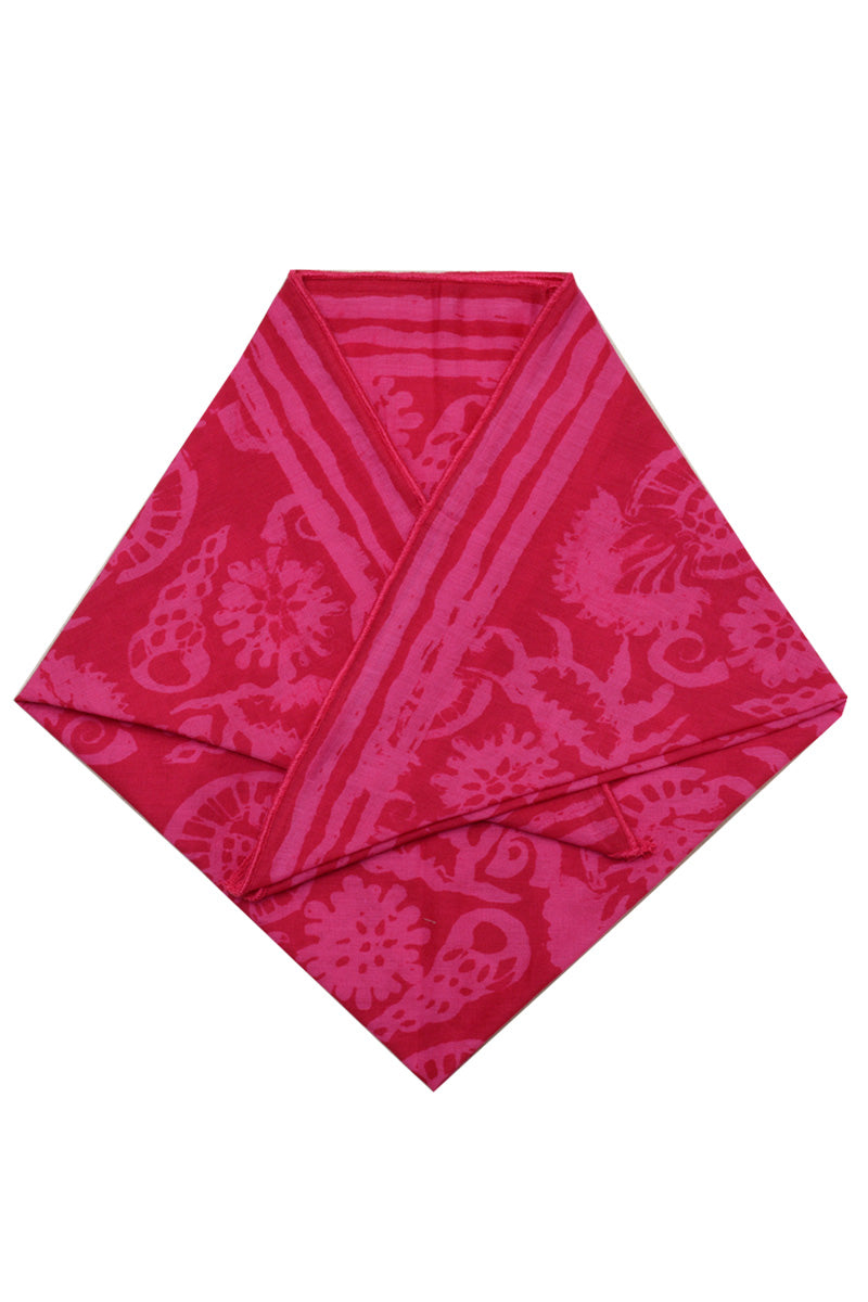 cotton and printed batik pink colour bandana