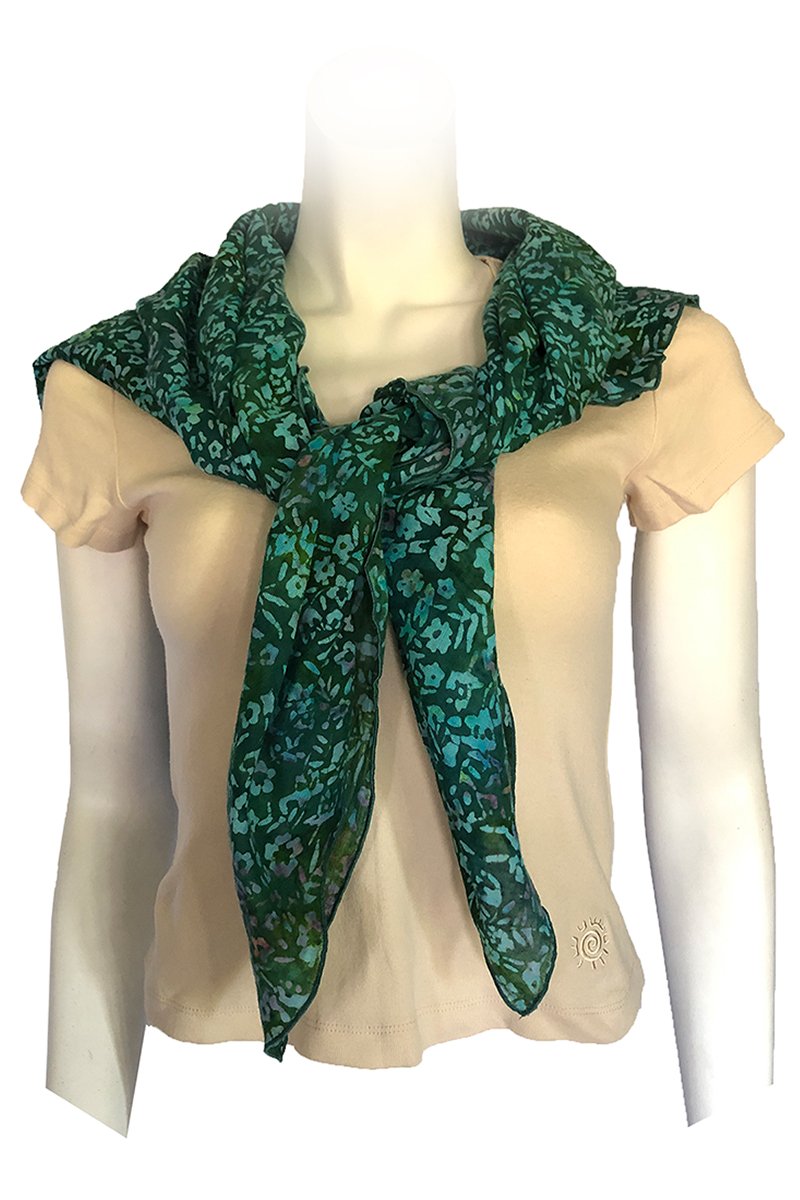 Batik Printed Square Scarf