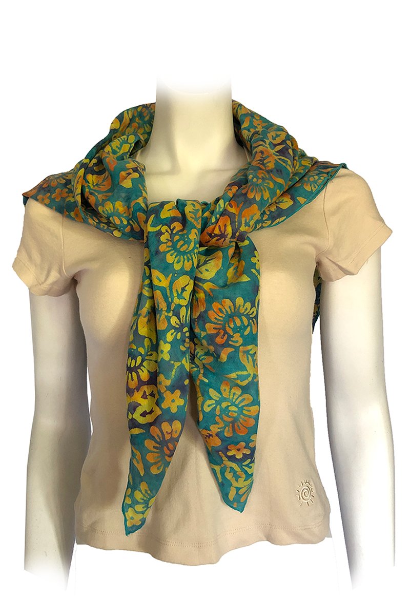 Square Neck Scarf Batik Scarf Malaysia Arizali