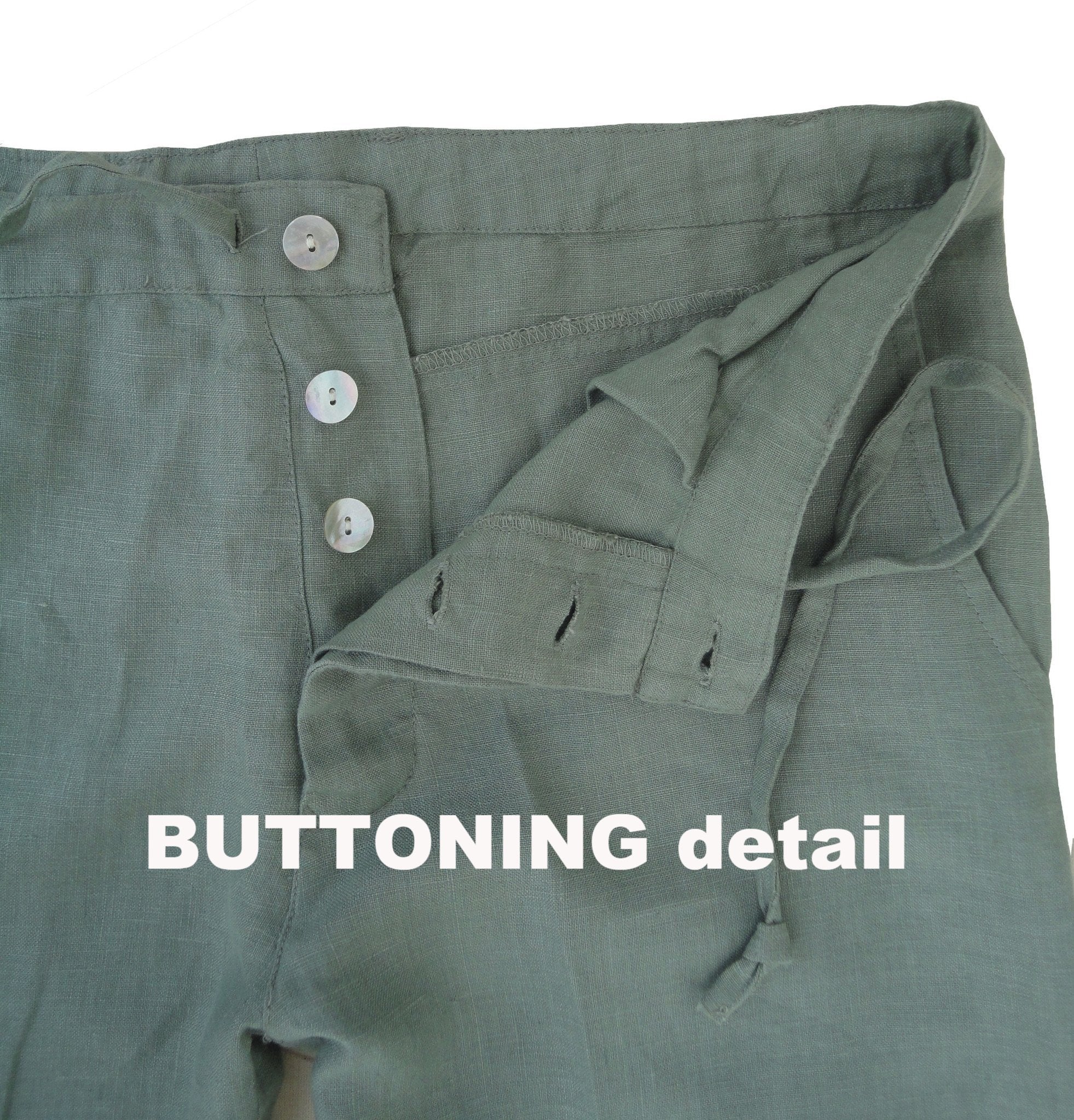 men casual pants detail opening