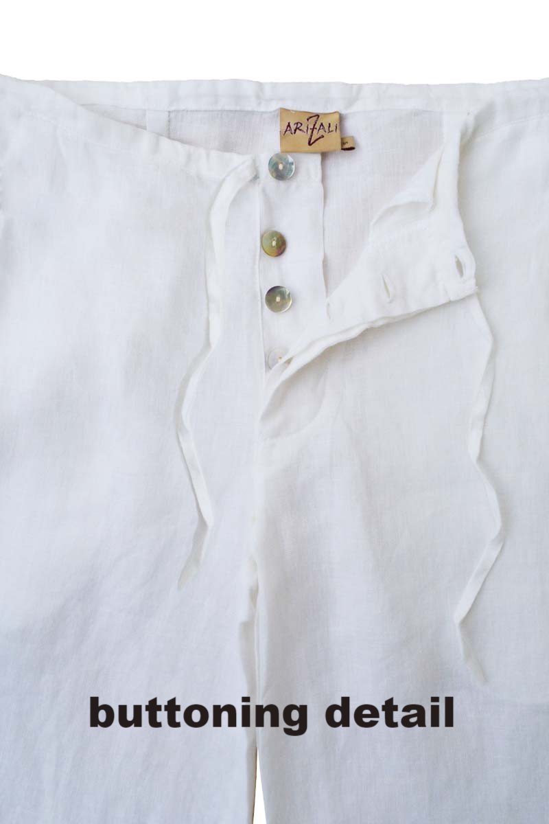 pants opening, pants opening with buttons, detail of buttoning