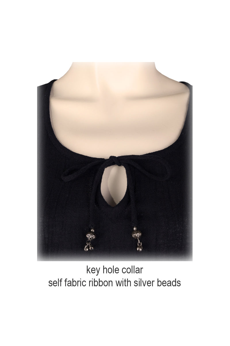 Kaftan With Key Hole Collar