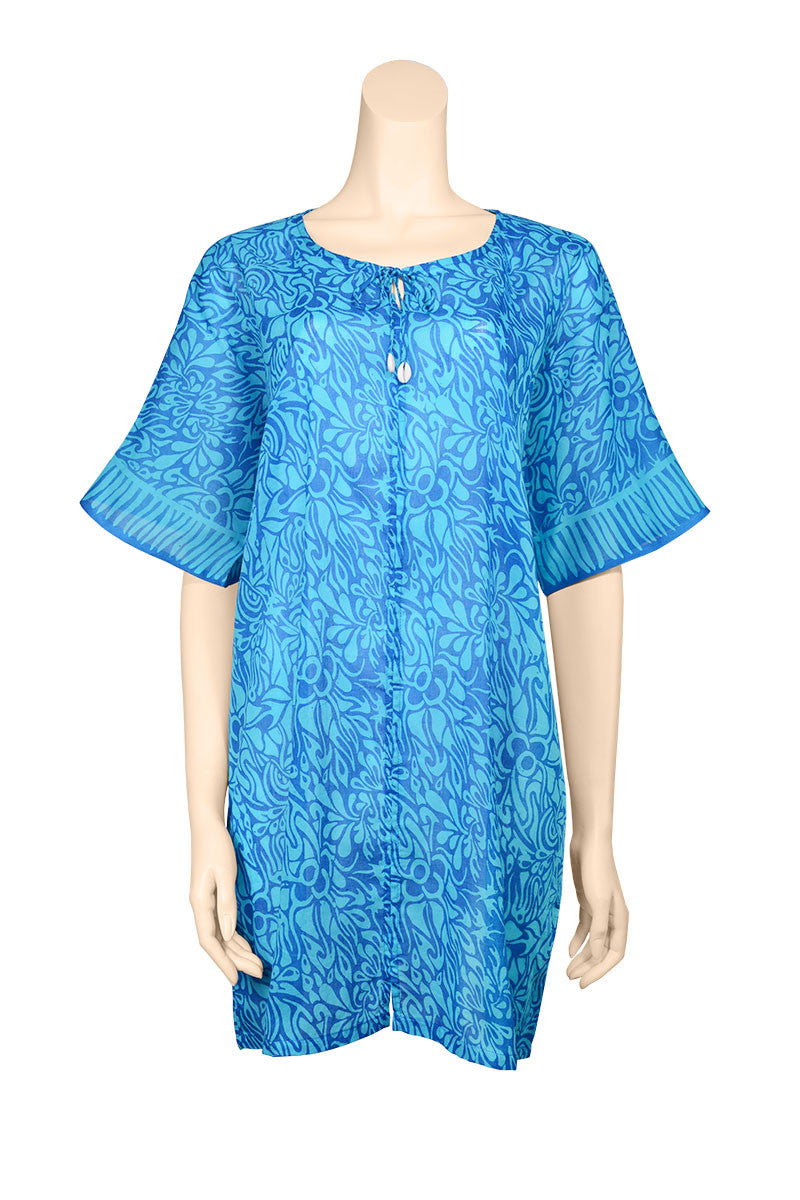 summer dress voile turquoise