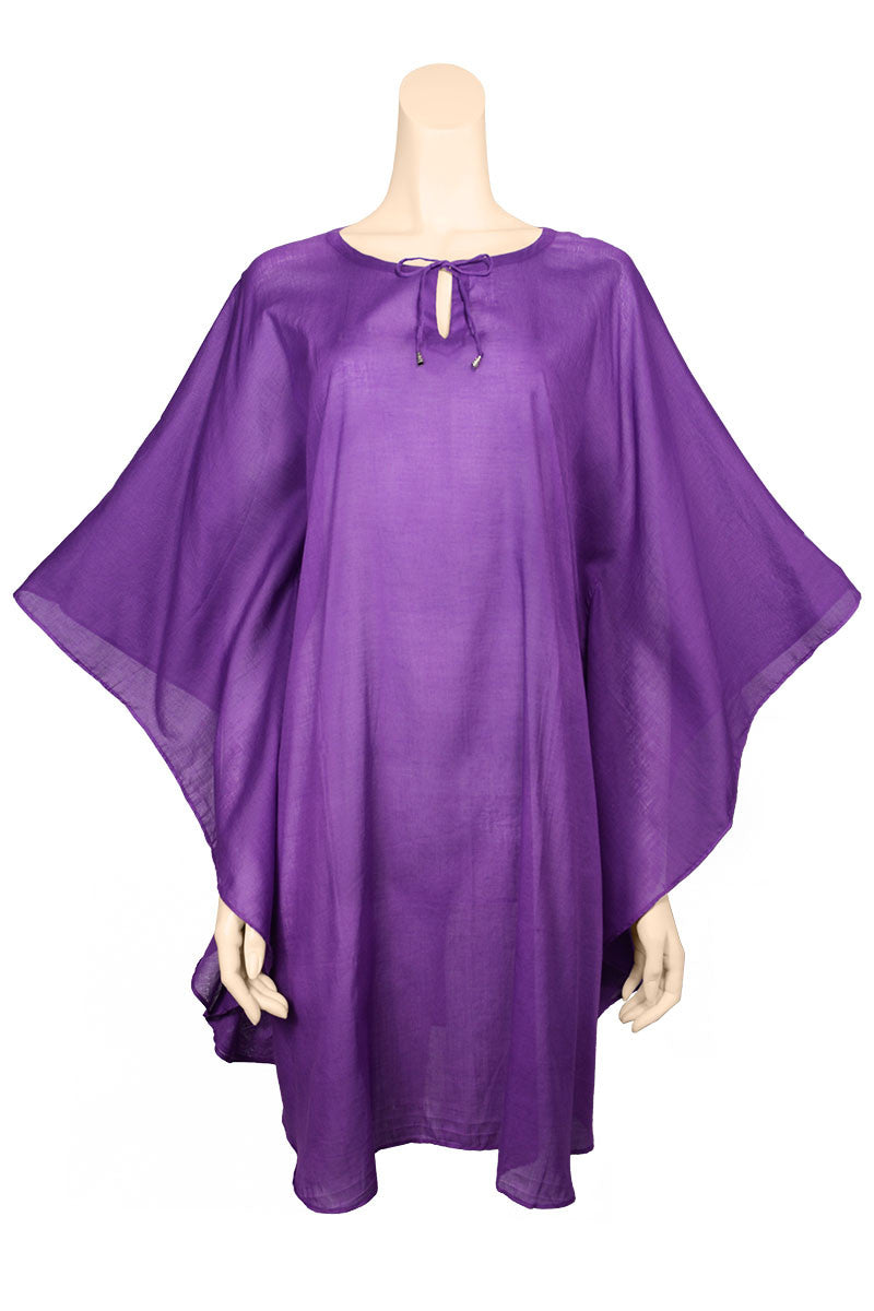 beach cover up voile purple