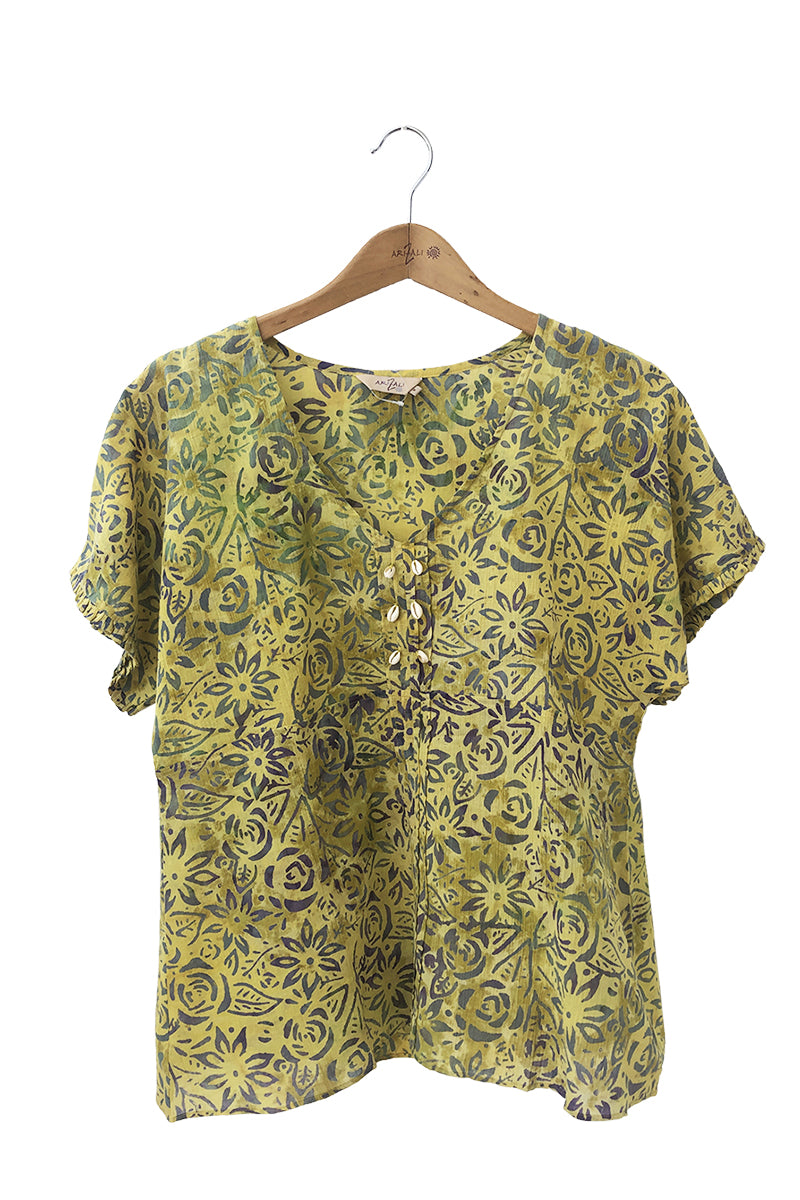 Printed Blouse Short Sleeves