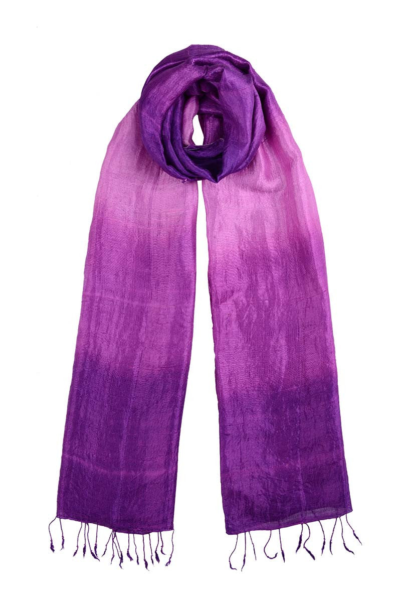 silk scarf tie dye purple
