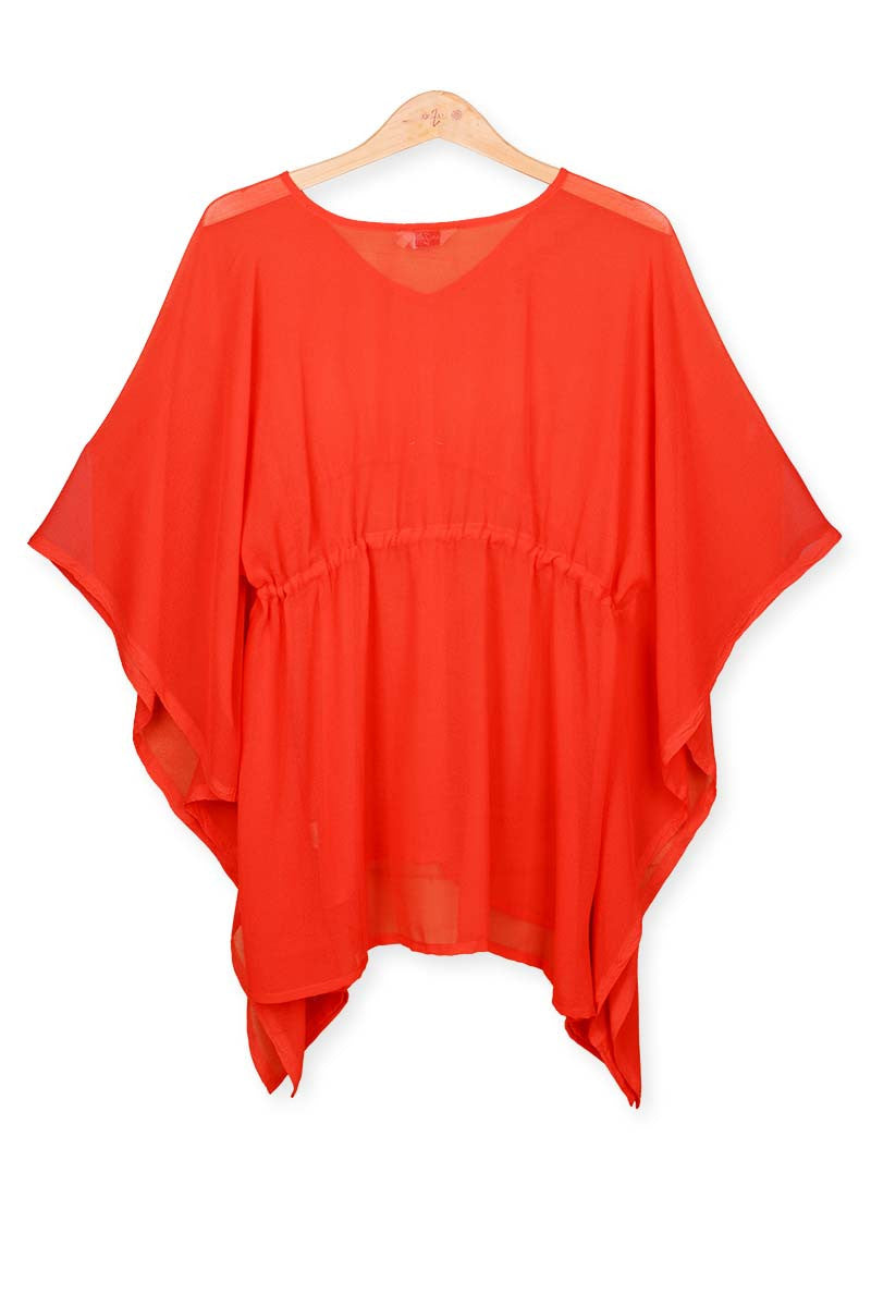 beach cover up red