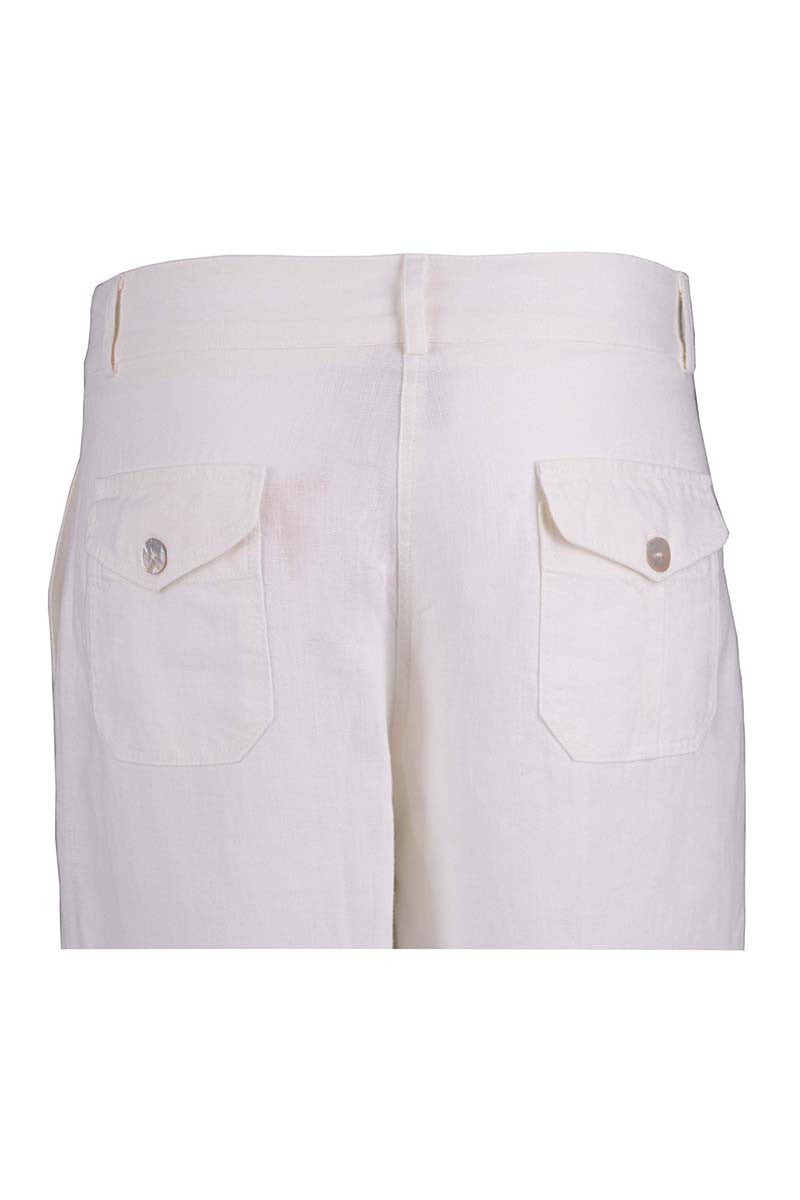 back pocket linen pants