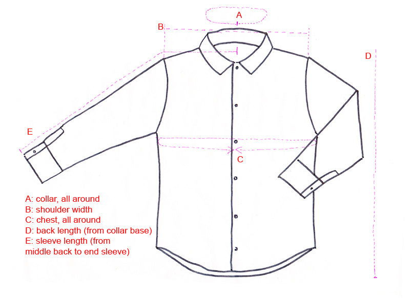 Men Shirt Chart S-1155