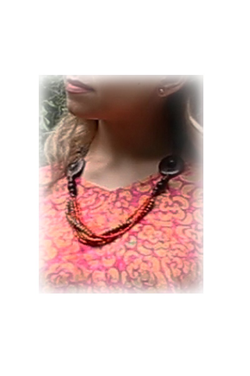 Wooden Necklace Red