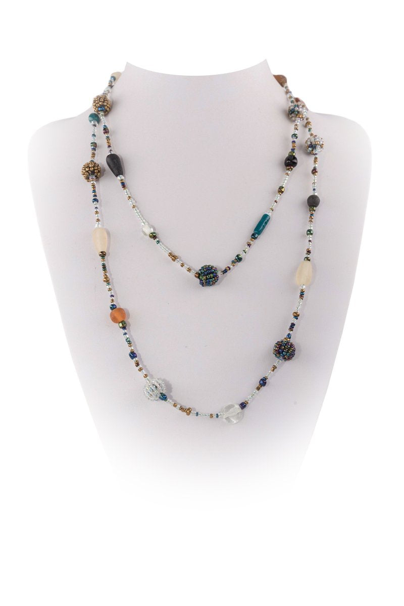 Opera Necklace Glass Beads