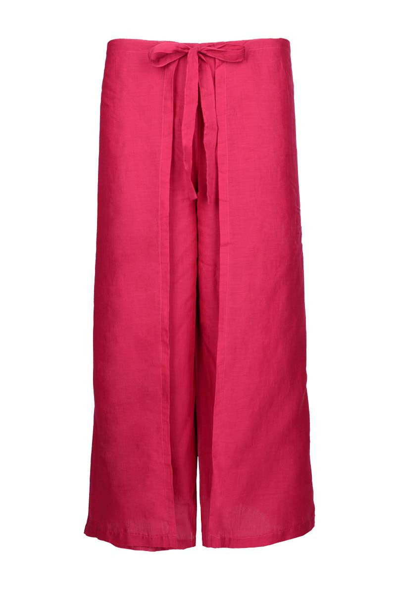 pink sarong pants for the beach, pink cotton pants