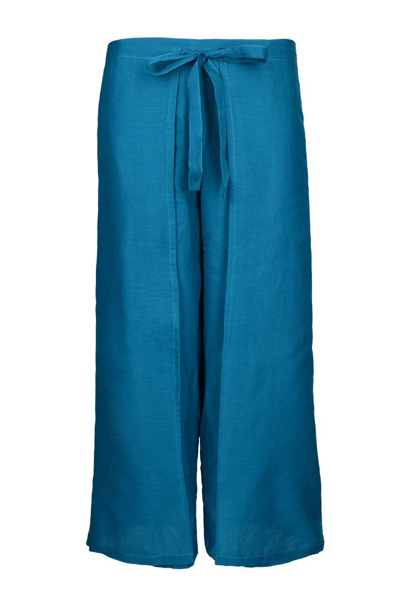 blue cotton pants, beachwear pants blue