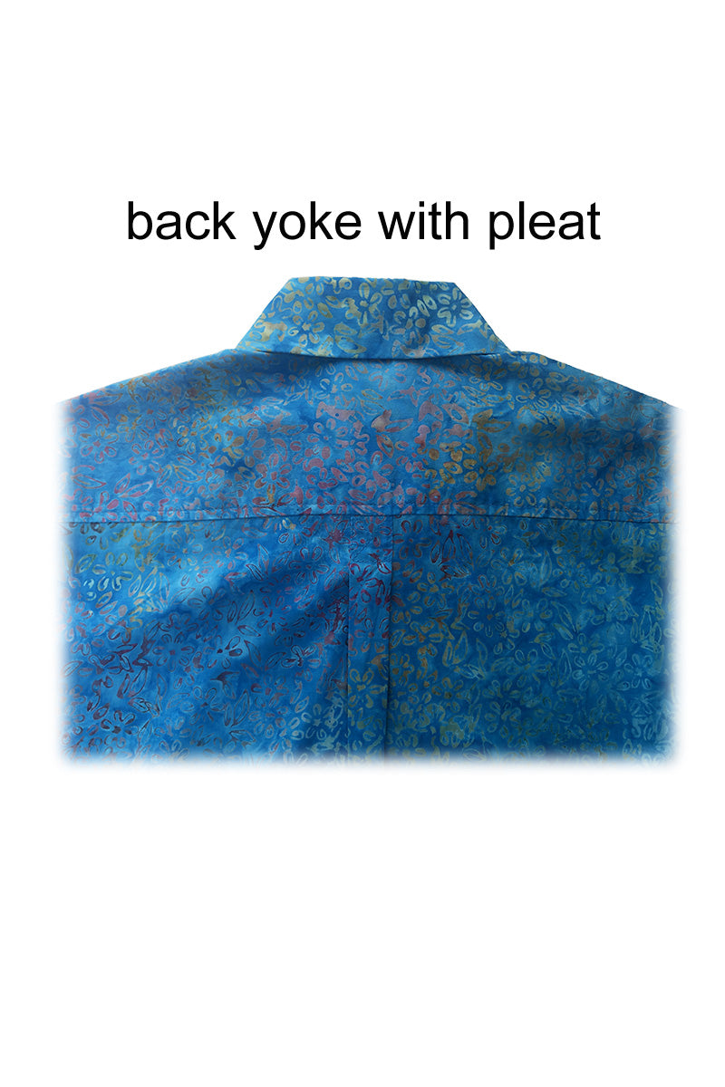 Batik Shirt Back Yoke with Pleat