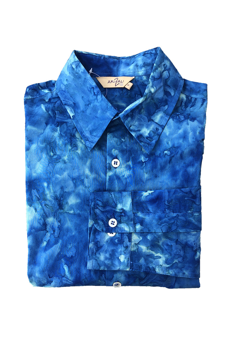 Batik Blue Long Sleeve Shirt