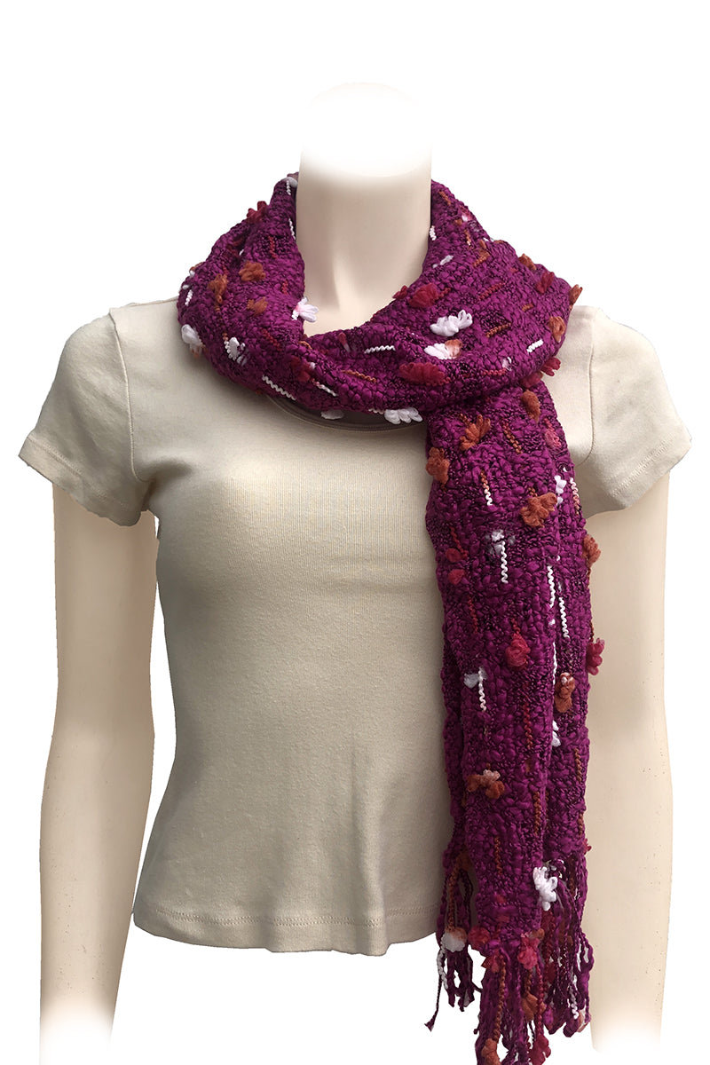 Scarf Violet Novelty Yarn