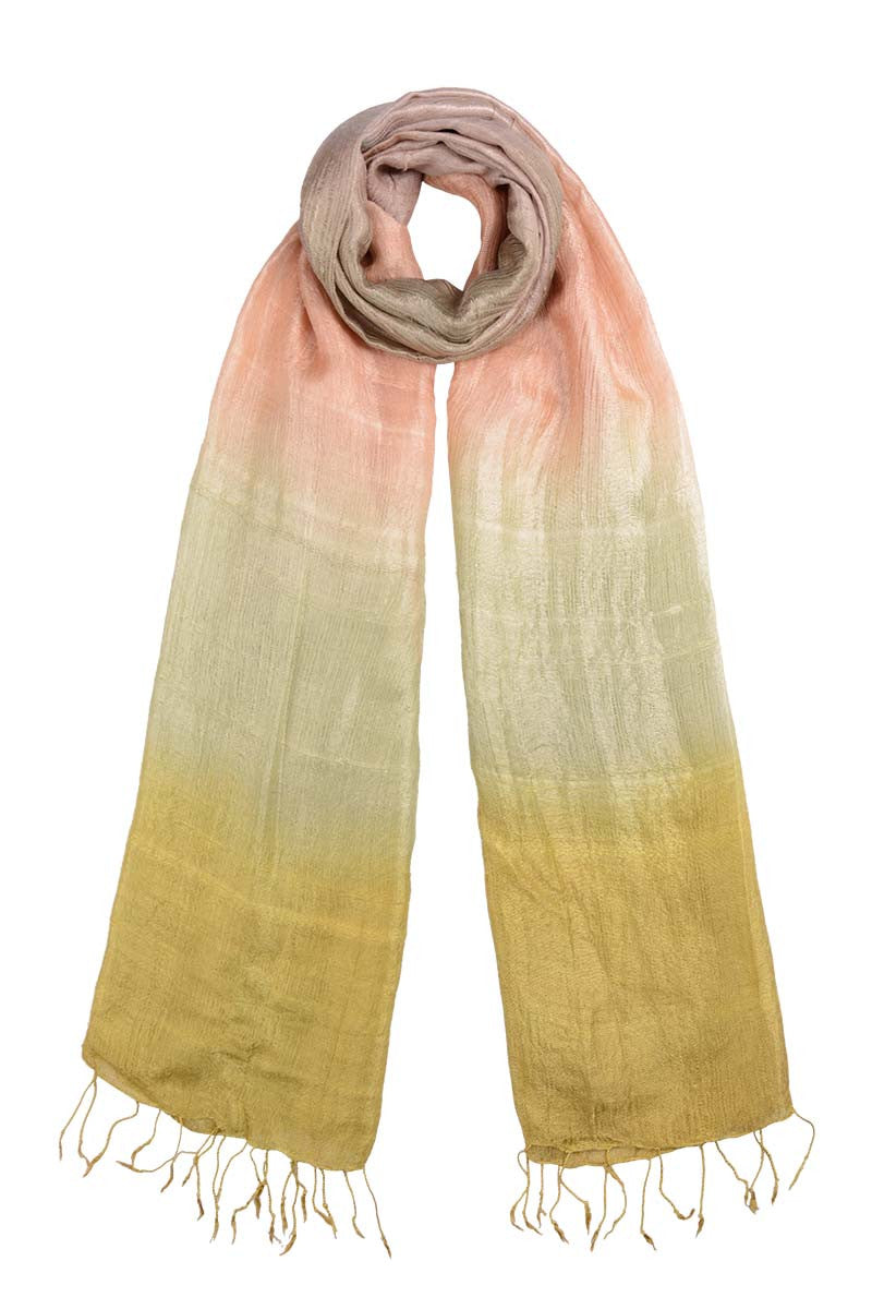 silk scarf tie dye yellow