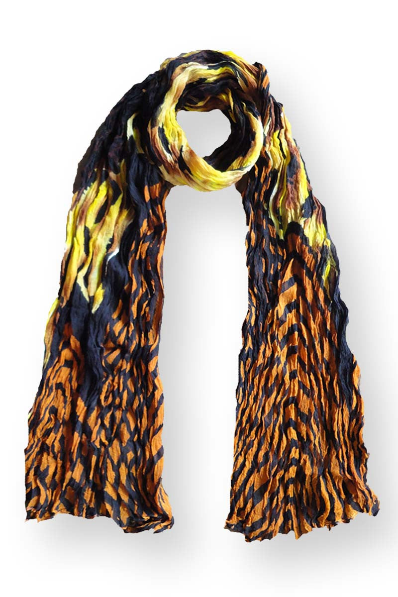 scarf silk chiffon zebra print