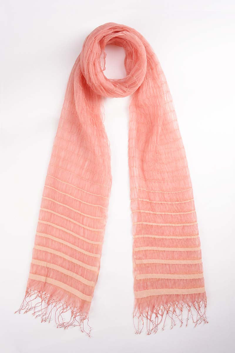 fancy organza shawl pink