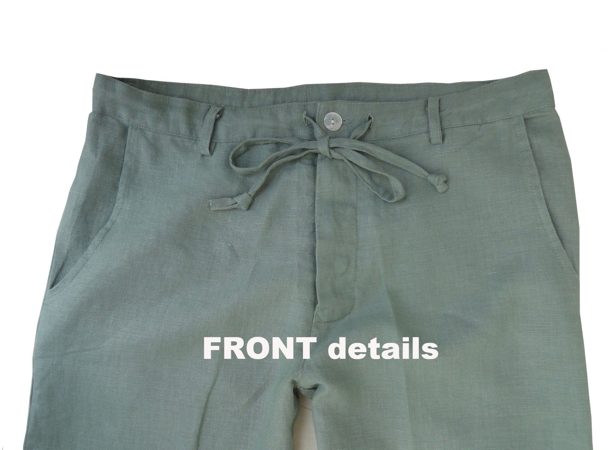 men casual pants detail front